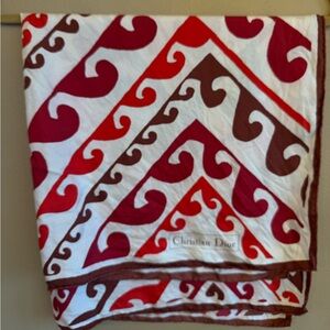Rare vintage Christian Dior pop-art silk scarf